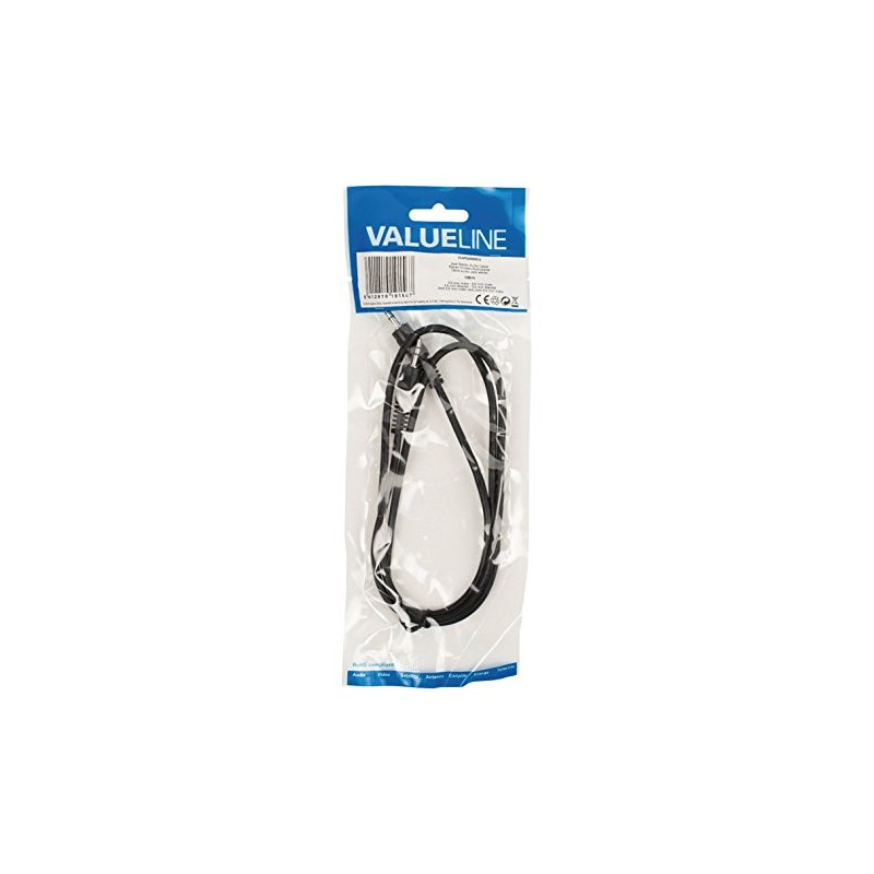 Valueline 1m 3.5mm Male to 3.5mm Male Jack Stereo Audio