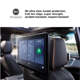 Screen Protector Compatible with 2022 2023 2024 Yukon Denali Dual 12.6 Inch Diagonal Rear-Seat Media Touch-screen, HD Clear Anti Scratch,Tempered Glass Screen Protector (2PCS/SET)