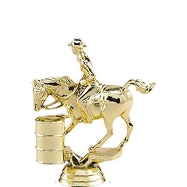 Crown Awards Rodeo Award Trophies, 10" Black Swirl Cup Trophy with Rodeo Barrel Race Female Figure, Engraving Included