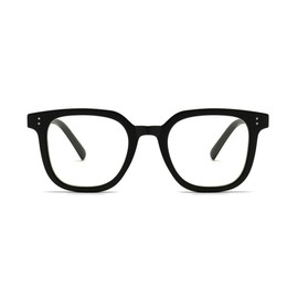 GLASAOTO Blue Light Reading Glasses for Women Men Oversized Square Frame Blocking Readers (Black, 3.50, x)