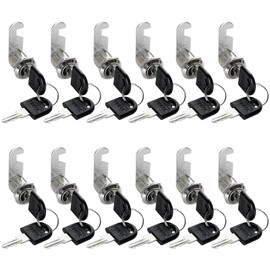 YOUNTHYE 20mm Cam Lock Cabinet Lock with Key, 12PCS Security Mailbox Lock with Keys, Cabinet Lock for Drawer, Wardrobe, Cupboard, Letter Box and Toolbox