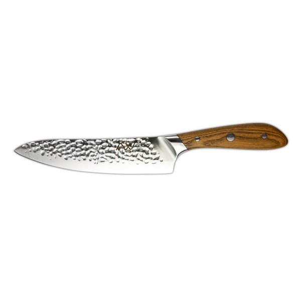 Rockingham Forge Ashwood Series 8” Chef’s Knife with Ice Hardened Vanadium Steel Blades, Heat-Treated Natural Handles
