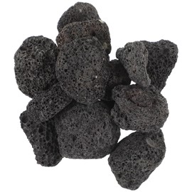 Cabilock 1 Bag Natural Lava Rock, Black, Pebbles Fire Stone Granules Volcanic Fire Pit for Fireplaces Fire Pits Plants Cultivation and Aquariums, Black