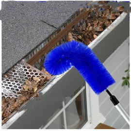 Gutter Cleaning Tools Gutter Cleaning Brush Gutter Cleaning Brush Roofing Tool with Telescopic Extendable Telescopic Pole Guard Cleaner Tool Easy Remove Leaves and Waste from The Ground (8.2ft)