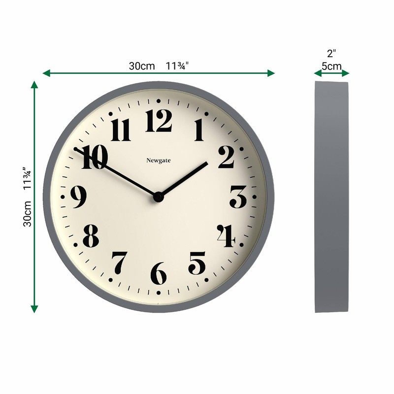 NEWGATE® Number Four Theatre Wall Clock | Modern Round |
