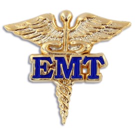 PinMart's Caduceus Nursing Enamel Lapel Pin - Ideal EMT or Medical Assistant Badge - Patient Care Technician Accessories for Lanyards and Nursing Scrubs or CNA Graduation Gifts and Pinning Ceremonies