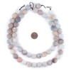 TheBeadChest Pearl Round Druzy Agate Beads 14mm Grey Gemstone 16