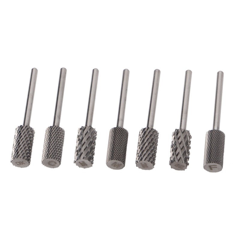 7pcs Nail Grinding Bits Professional Portable Nail Gel Removal Tungsten
