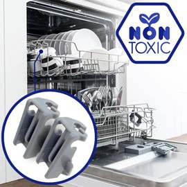 2 Pieces of Fixing Bearings for Dishwasher Basket with the Original Code 00611474 611474 Suitable for Bosch for Siemens for Balay for Constructa for Neff - Warranty 10 Years - MONTERAL