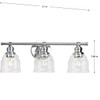 Progress Lighting Ambrose Collection 21 in. 3-Light Polished Chrome Clear