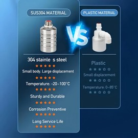 304 Sta/inless Steel Fully Automatic Water Level Control Flo/at Valve,Automatic Water Level Controller for Water Tank,Stai/nless Steel Mini Fl/Oat Ball Valve,for Water Tank Toilet Swimming Pool