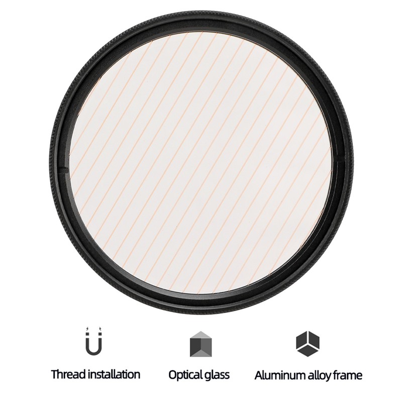 Gold Streak Anamorphic Effect Filter UHD Optical Glass Waterproof Scratch