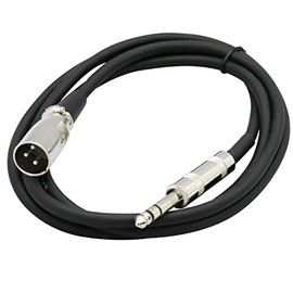 Kikutani TECH Line Cable, Terminal Configuration for Connecting Audio Interface to Monitor Speaker, TRS Male to XLR Male 1.5m TXTR-1.5