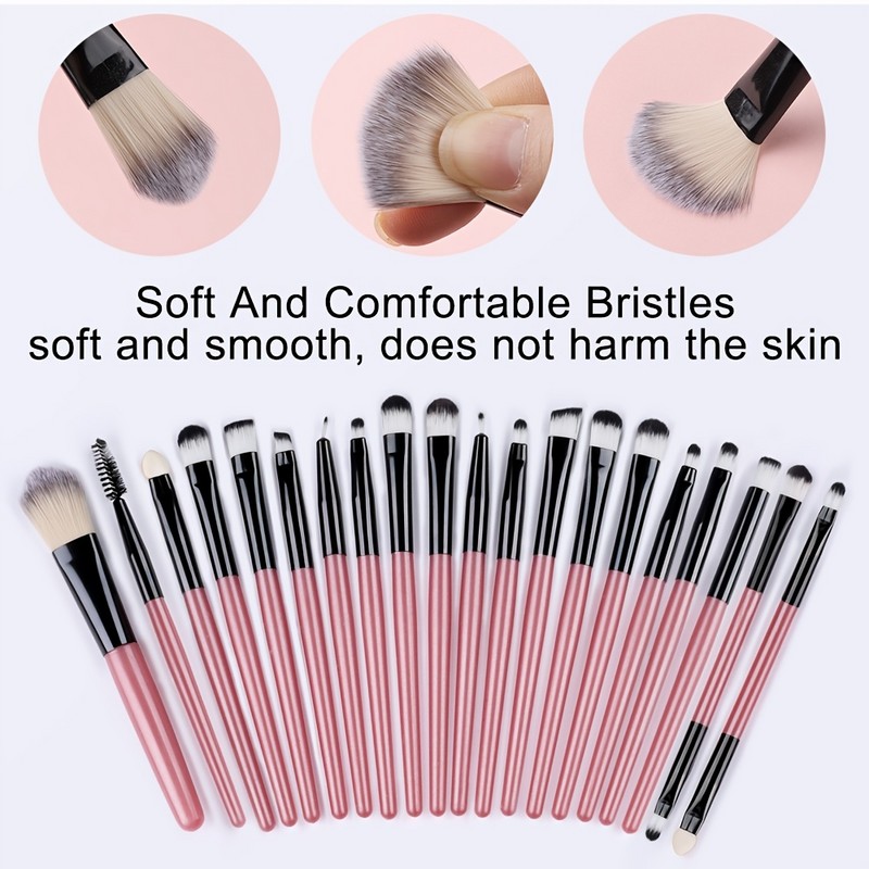 Makeup Brush Set with Soft Bristles for Foundation, Powder, Blush,