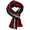Rotfuchs Men's StripedScarf Red rot,grau