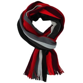 Rotfuchs Men's StripedScarf Red rot,grau