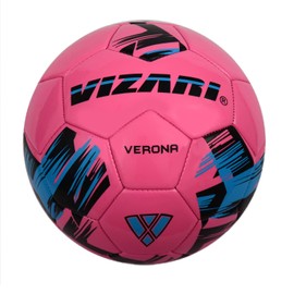 Vizari Verona Soccer Ball | PVC Youth Football Gear | Soccer Training Equipment for Kids | Indoor Outdoor Play | Soccer Training | Gifts for Soccer Lovers | Professional & Adult Soccer Balls