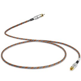 Premium Subwoofer Cable, Braided Audiophile OFC 4.5m / 14.7FT RCA Subwoofer Cable for Home Theaters, Cars, RCA Subwoofer Audio Cable with with Gold-Plated Connectors for Audio System Enhance Bass