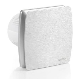 STERR Bathroom Fan 100 mm with Moisture Sensor Silver Silent Bathroom Fan - Modern Bathroom Fan - Bathroom Fan 100 mm - 12 W