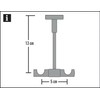 GARDINIA Universal Ceiling Support Open for Diameter 16 mm Stainless