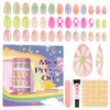 EBANKU 72 Uñas Postizas para Niñas, Uñas Falsas para Niños