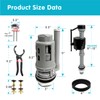 Ulinlo Pouly 3-Inch Dual Flush Valve Replacement Kit;with Metal Tool