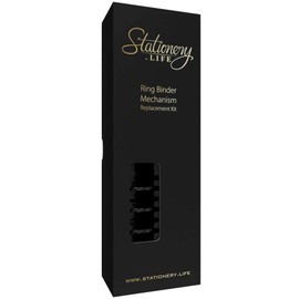 Stationery.Life Ring Binder Mechanism Replacement Kit for Personal Organizers Planners 6 Rings (Black Nickel, A5)