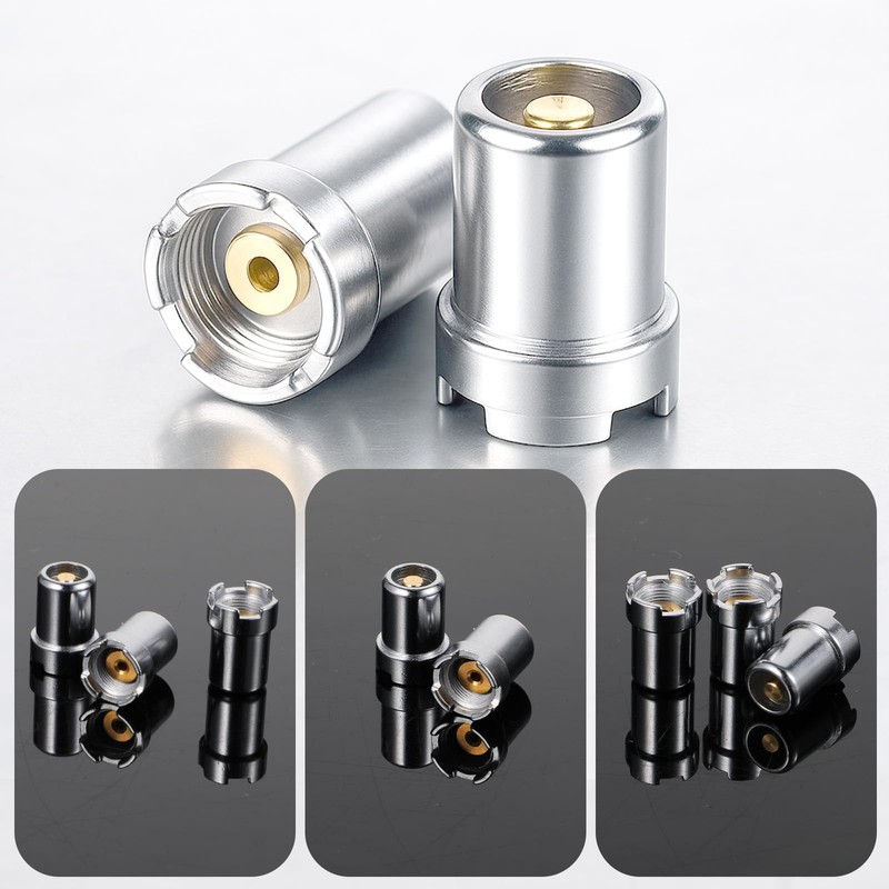 Giantree 8 Pcs Gilding Magnetic Threaded Soldering Iron Ring Adapter