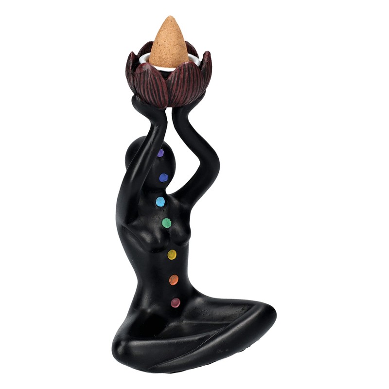 Pacific Giftware Chakra Figurine Backflow Incense Burner | Backflow Waterfall