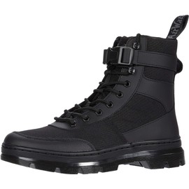 Dr. Martens womens Lace Fashion Boot, Black Element & Black Poly Rip Stop, 8 Women 7 Men US