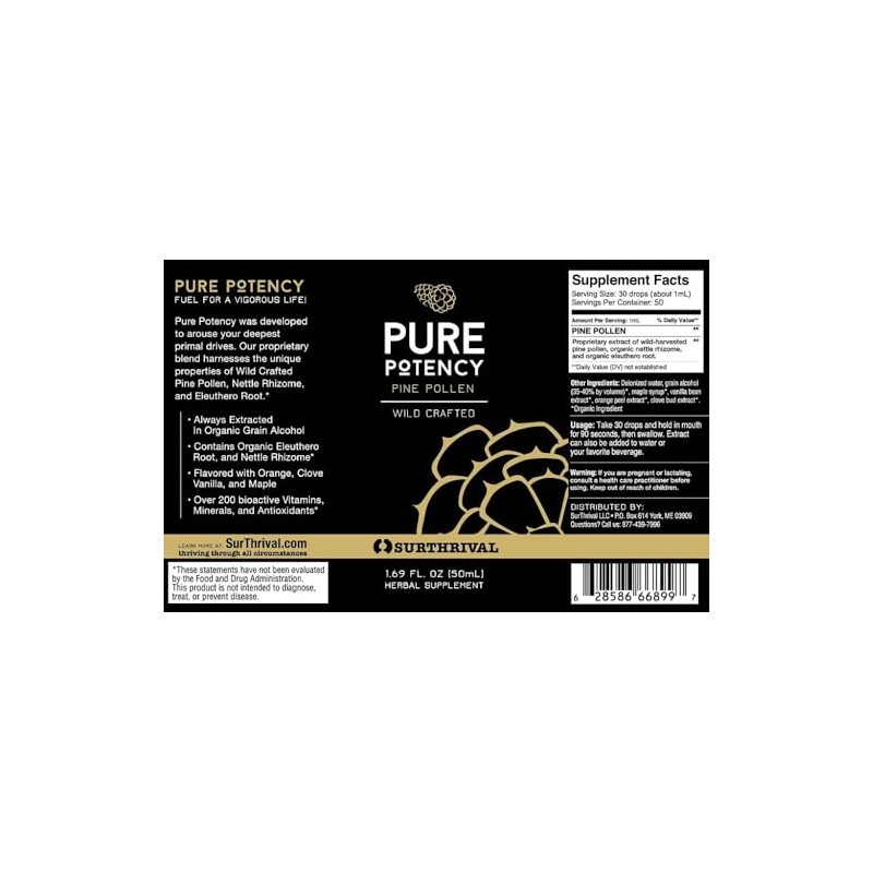 Surthrival Pine Pollen Pure Potency 50ml by Surthrival