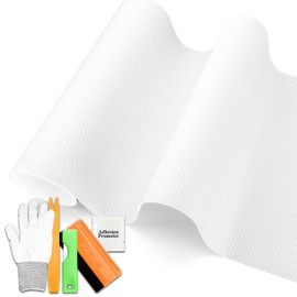 3D Carbon Fiber Textured White Matte Car Vinyl Wrap Sticker Decal Sheet Bubble Free 5FT x 20FT Tool Kit