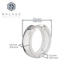 NKlaus Silver Pair Genuine 925 Sterling Silver Folding Hoop Earrings