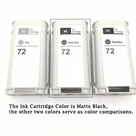 Matte Black 72 Ink Cartridge Replacement for HP 72 C9403A Ink Cartridge Compatible for T1100 T1200 T770 T610 T620 T790 T795 T1120 T1300 T2300 Printer with Serie C9370a C9371a C9372a C9473a