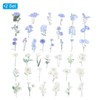 PATIKIL Transparent Flower Vinyl Stickers, 80 Sheet Waterproof PET Flowers