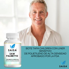 Saw Palmetto 120 Cápsulas | Salud Prostática, Apoyo Urinario y Vitalidad Masculina | Saisa Herbal