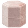 Giftop Equal Hexagon Velvet Single Ring Box for Engagement Proposal