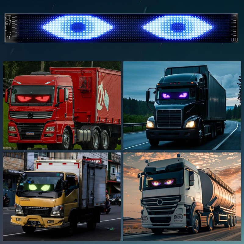 Devil Eyes Light for Cars, 69.4''x7.6'' Super Large Flexible LED