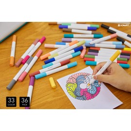 XINART Pens for Cricut Joy Marker Pens Set 36pcs Fine Point Pen Writing Drawing Pens Compatible with Cricut Joy Machine(0.4 Tip & 1.0 Tip)