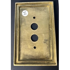 Unbranded Polished Brass Hardware Wall Push Button Switch Plate Cover Cast Brass Ornate