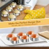 Wisyurt 6 Pcs Hamburger Bun Rings,Burger Mold,4 Inch Large Ring