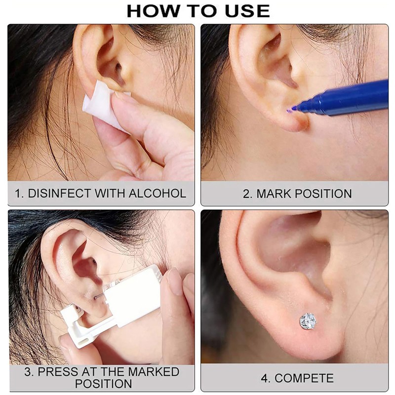 Ear Piercing Kits Disposable Ear Piercing Gun Kits No Pain