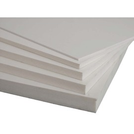 PVC Foam Board Sheet - 12" x 24" - White - 10mm Thickness - Used in Signboard/Display, Digital & Screen Printing, Crafts, Modeling, Photo Mounting, & Theatrical Props - Lightweight & Flame-Resistant