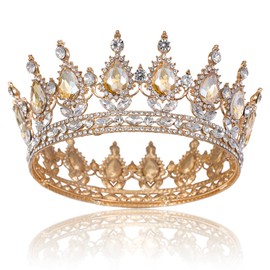 Coronas y tiaras de princesa para niñas pequeñas, corona de princesa de cristal, cumpleaños, graduación, fiesta de disfraces, coronas de diamantes de imitación de reina