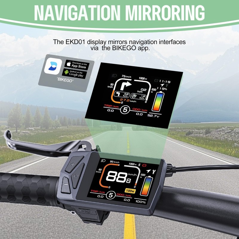 Varstrom CAN Protocol EKD01 Display for BAFANG Mid Motor -