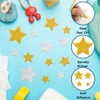 Glitter Foam Star Stickers, 100 Pcs Gold Silver Glitter Stickers
