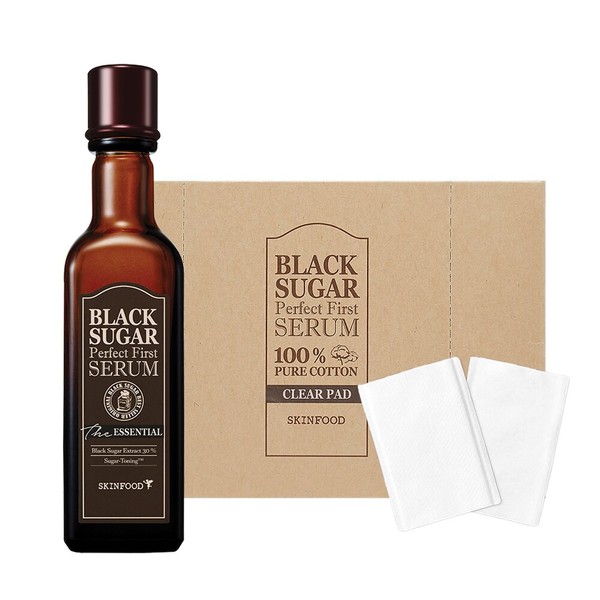 SKINFOOD Black Sugar Perfect First Serum The Essential Special Set (+Clear Pad) - SKINFOOD Blakc Sugar Perfect F
