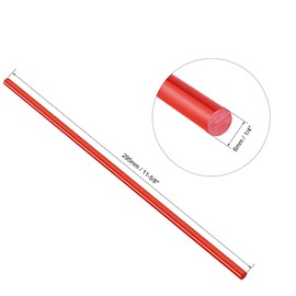 uxcell Acrylic Round Rod,Colorful,1/4" Diameter 11-5/8" Length, Solid Plastic PMMA Bar Stick