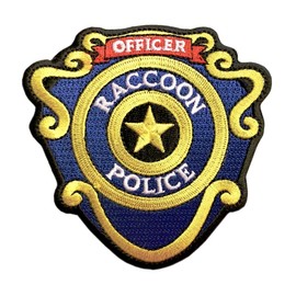 Resident Evil Raccoon Police Officer Patch (3.5 inch-Iron on sew on-OP1)