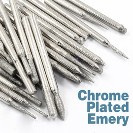 LDEXIN 30Pcs Diamond Burr Bits Diamond Drill Bits Compatible with Dremel Rotary Tool for Engraving Carving Grinding Jewelry Stone Glass, 5/32" (2.3mm) Shank